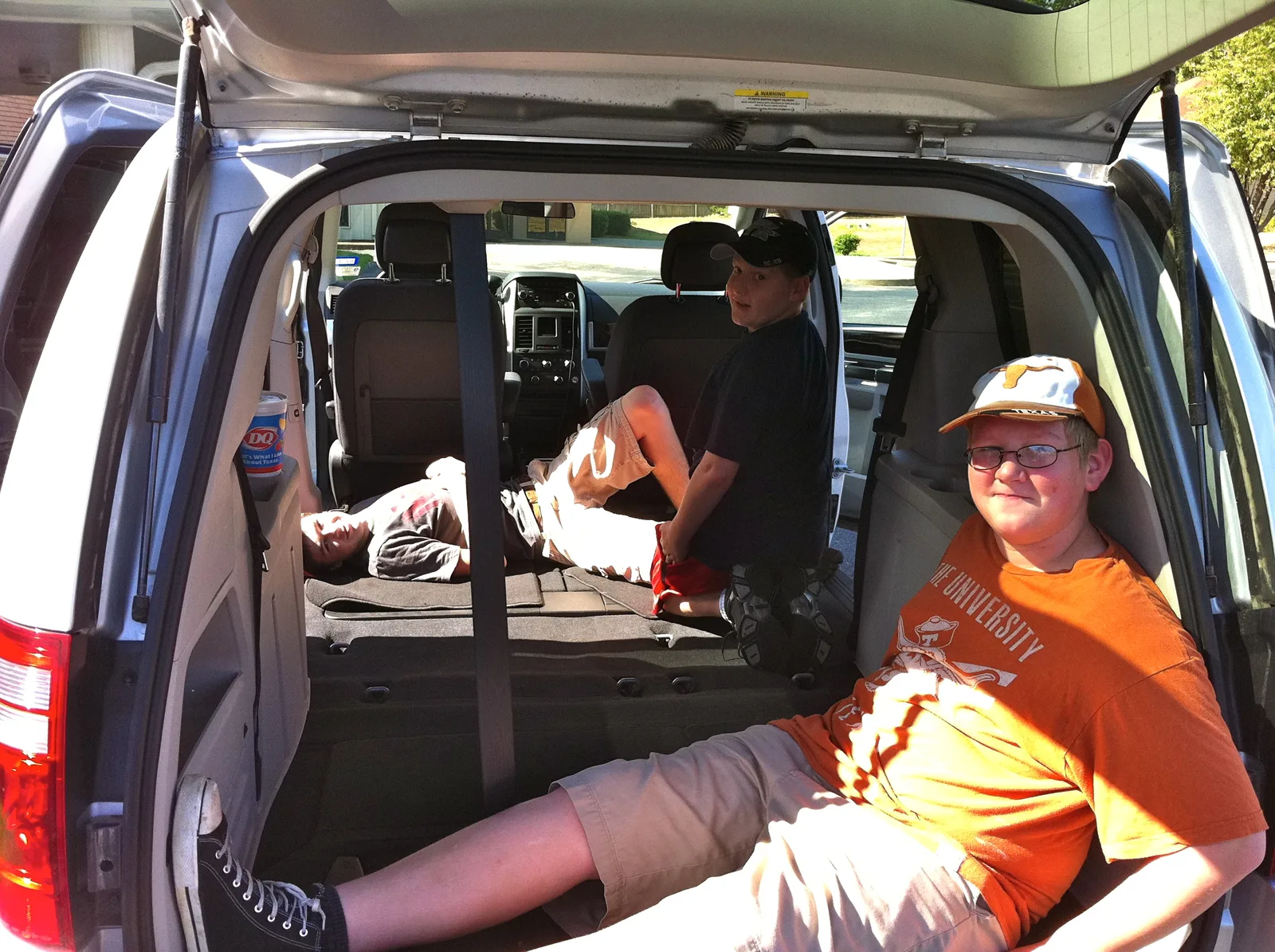 Minivans make a great place to escape the heat