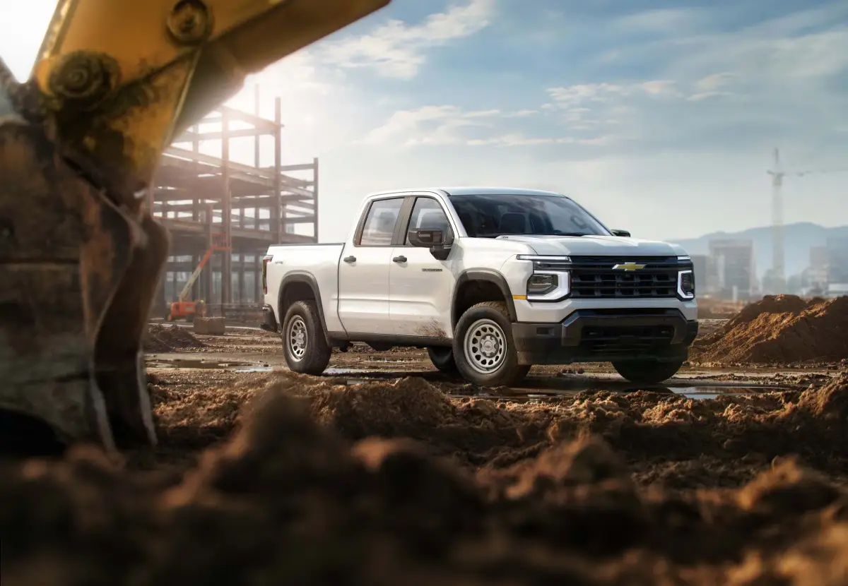 2027 Silverado pricing, the WT in white