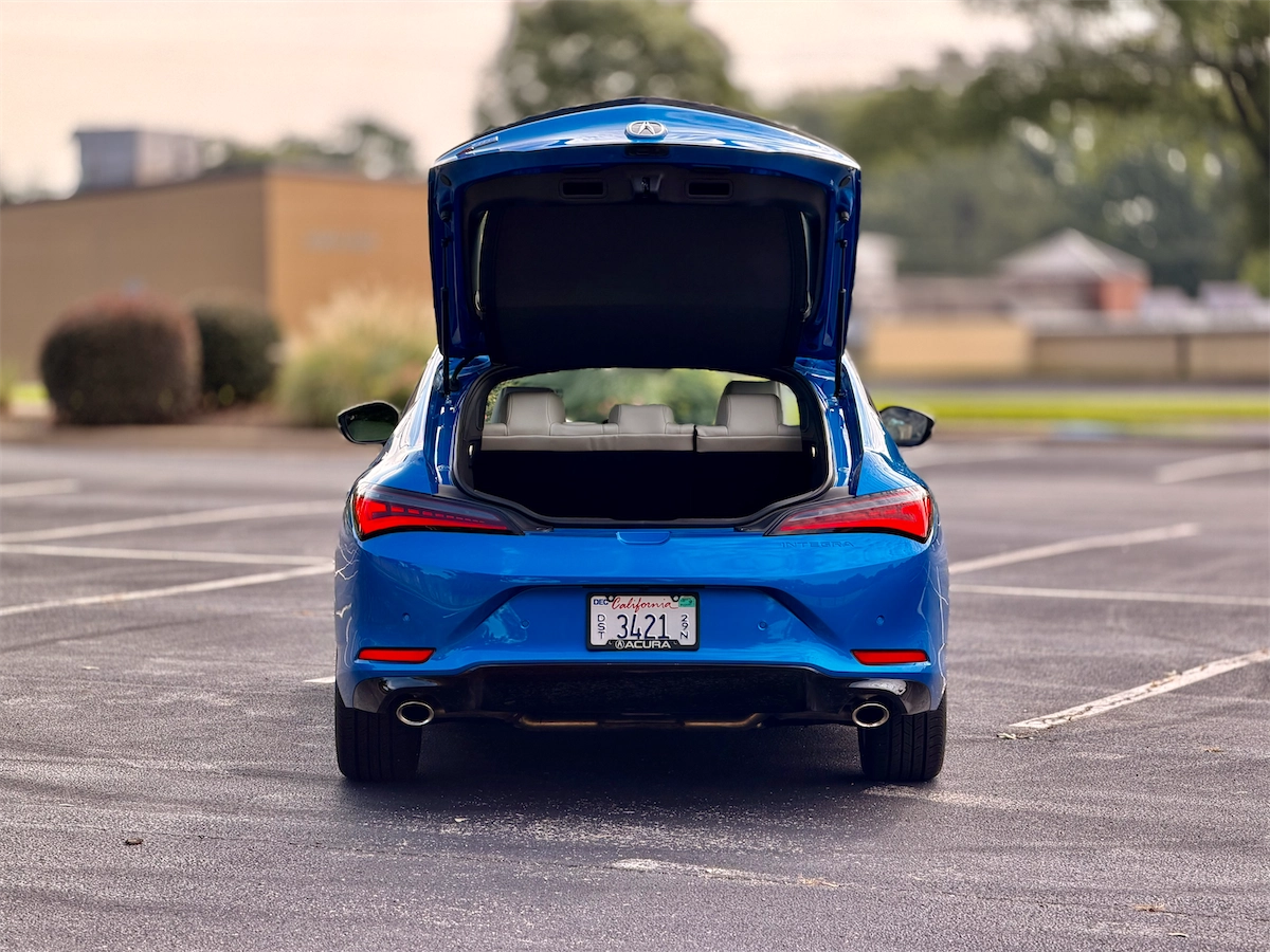 Acura Integra A-Spec open hatchback cargo area