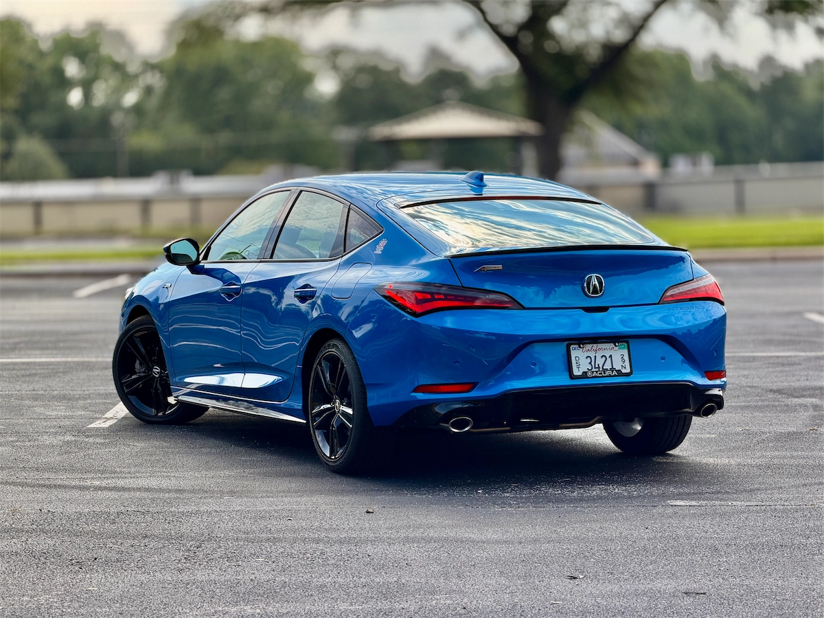 2026 Acura Integra A-Spec rear three-quarter view