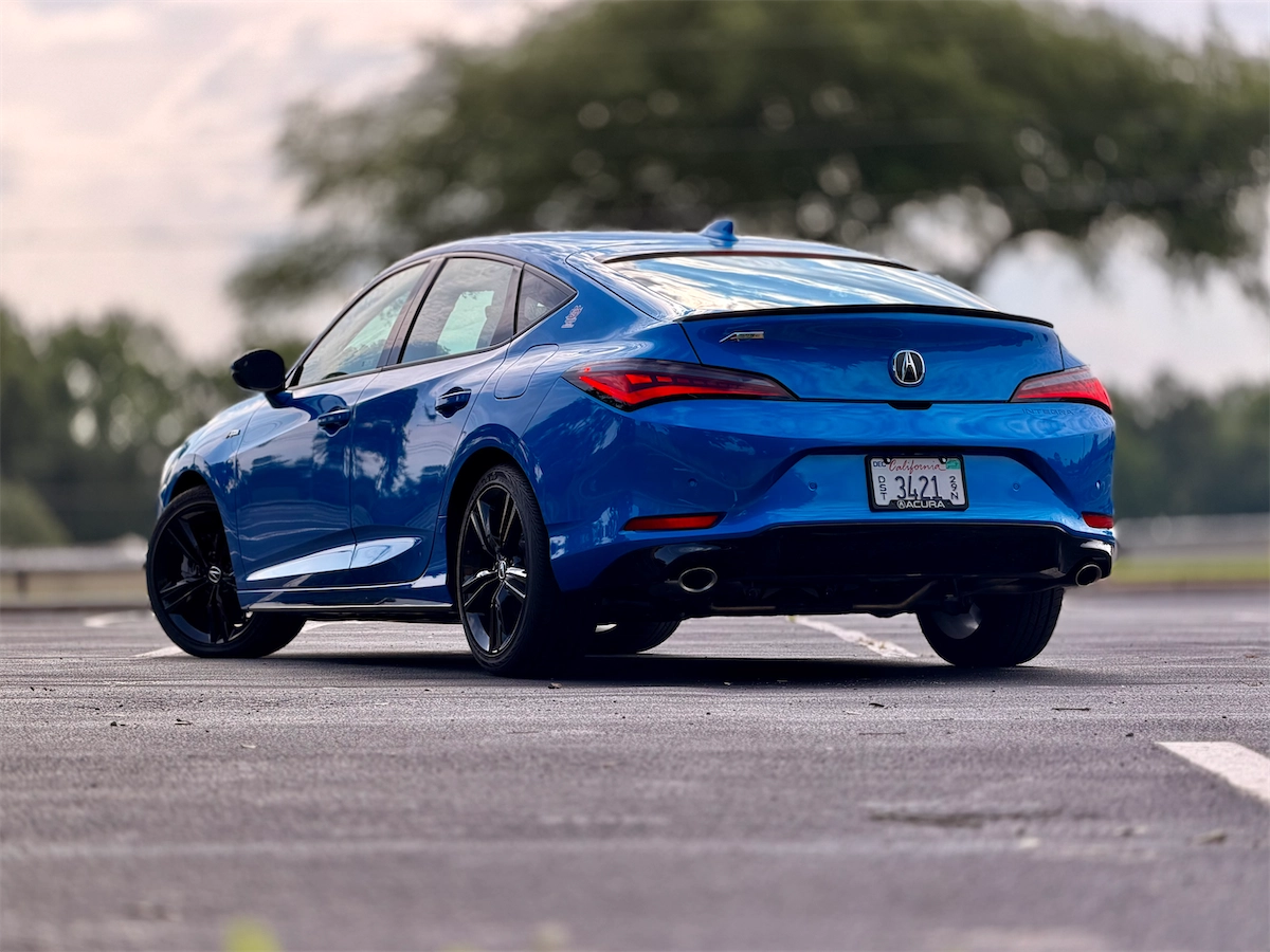 2026 Acura Integra A-Spec rear three-quarter view