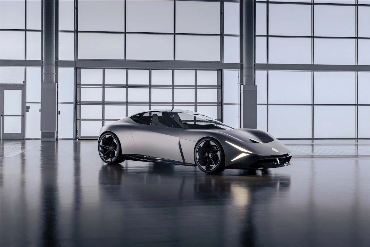 Acura NEXERA Vision concept shown in profile in a design studio