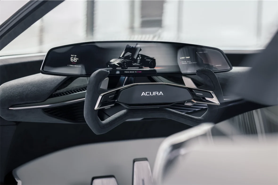 Driver-focused cockpit and dashboard of the Acura NEXERA Vision concept