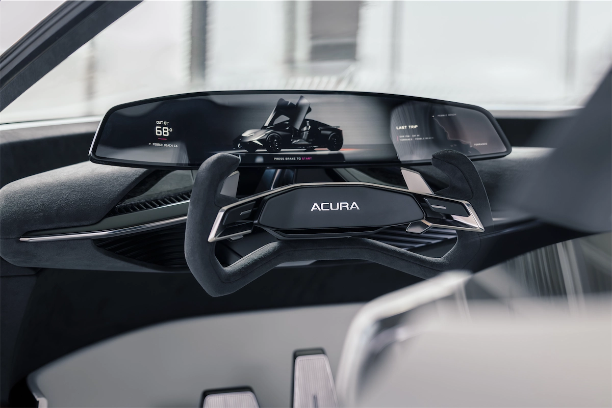 Driver-focused cockpit and dashboard of the Acura NEXERA Vision concept