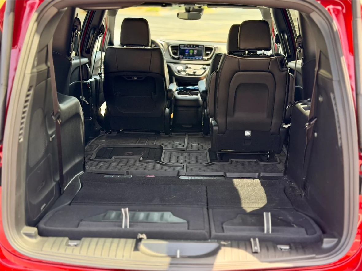 Second-row captain's chairs and dashboard in a 2027 Chrysler Pacifica