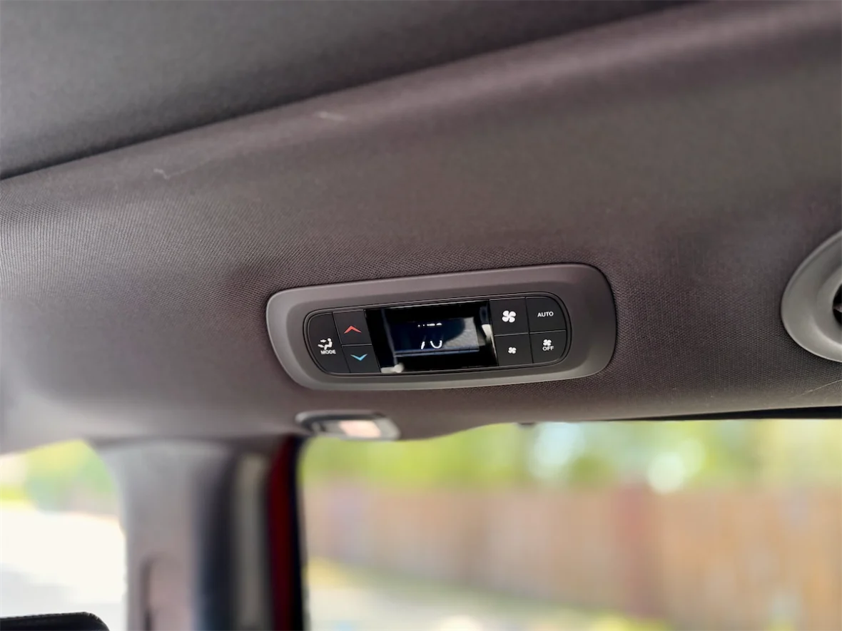 Front overhead console with reading lights in a 2027 Chrysler Pacifica