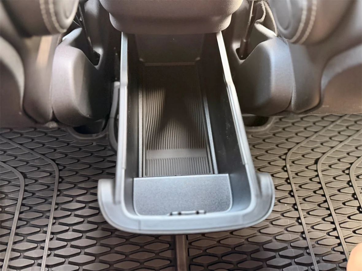 Deep center-console storage bin in a 2027 Chrysler Pacifica