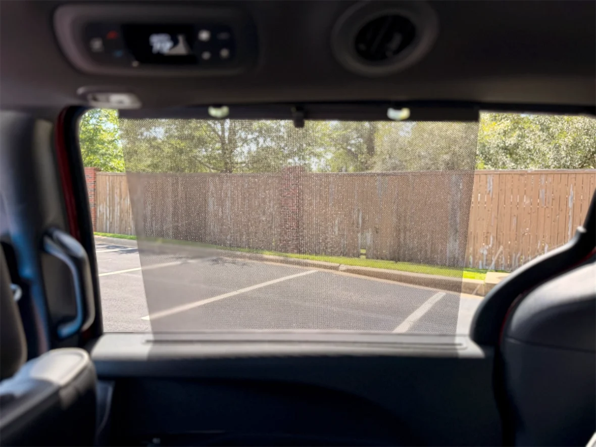 Second-row window lowered on a 2027 Chrysler Pacifica