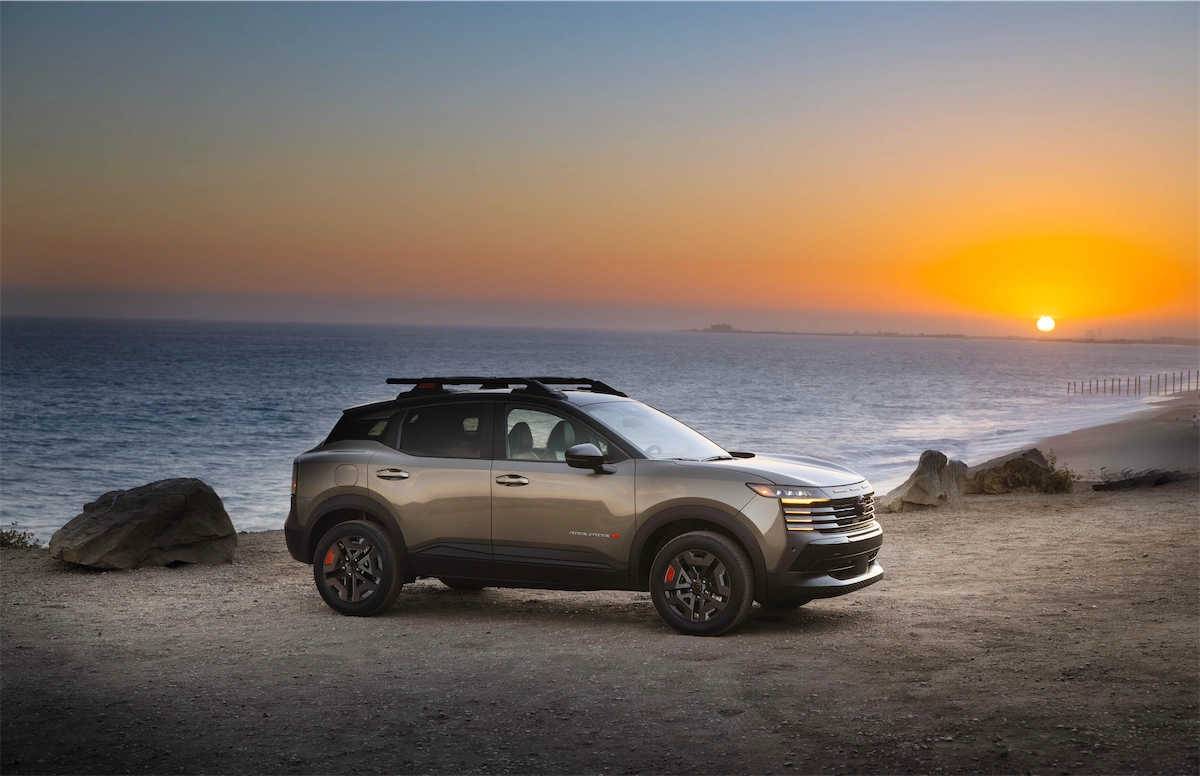Nissan Kicks Rock Creek profile at sunset