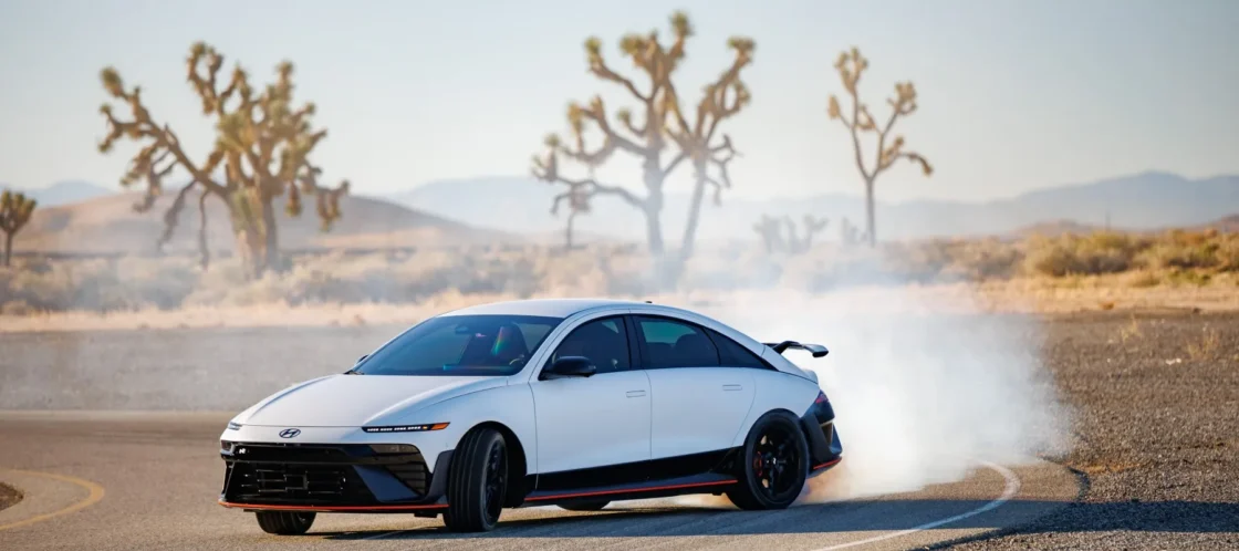 Hyundai N performance car on track, with the first new model due in 2030