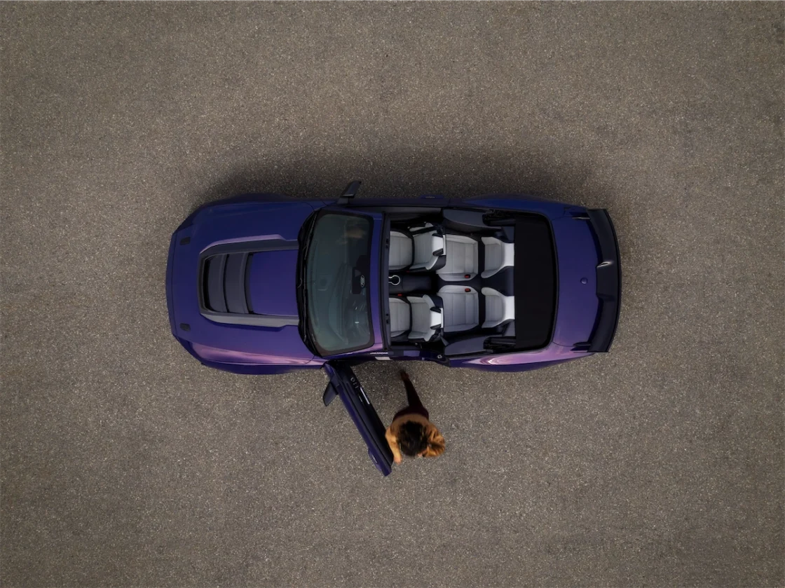 Supercharged Mustang droptop at its 2026 reveal