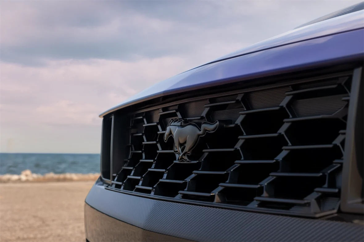 Ford Mustang convertible with the top down