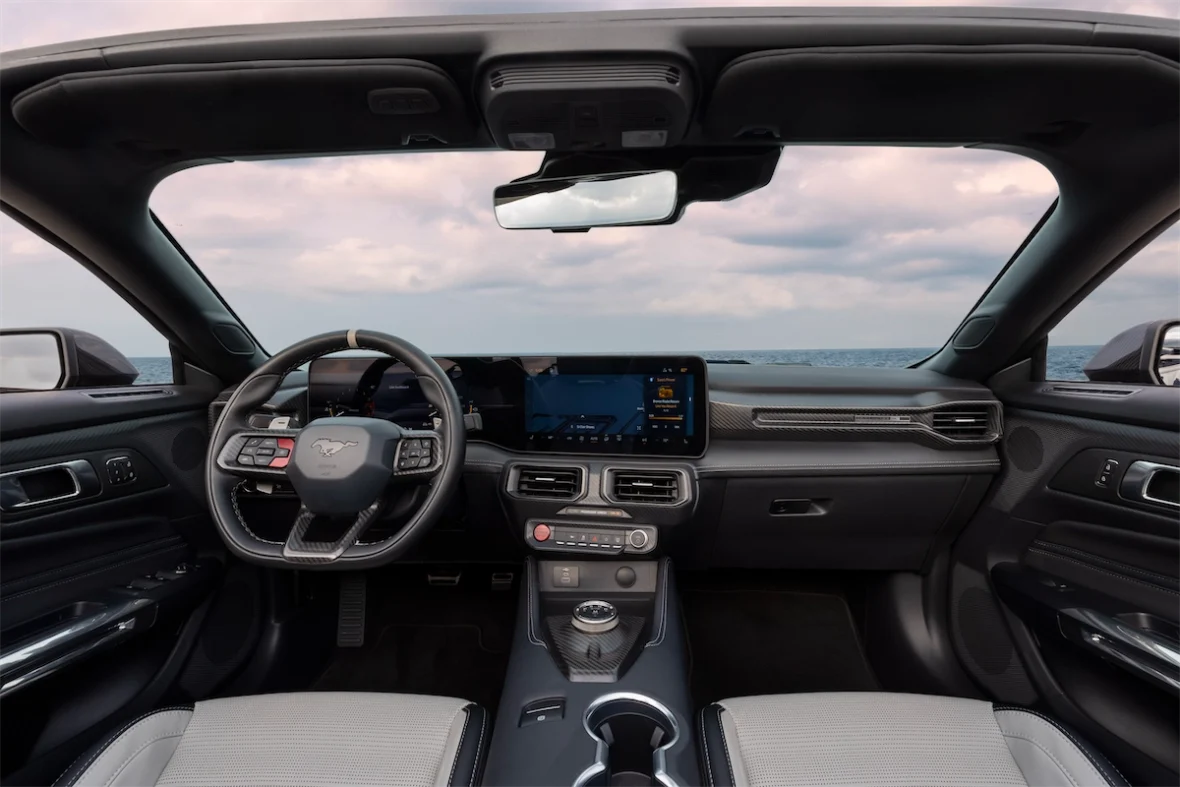 Supercharged Mustang droptop at its 2026 reveal
