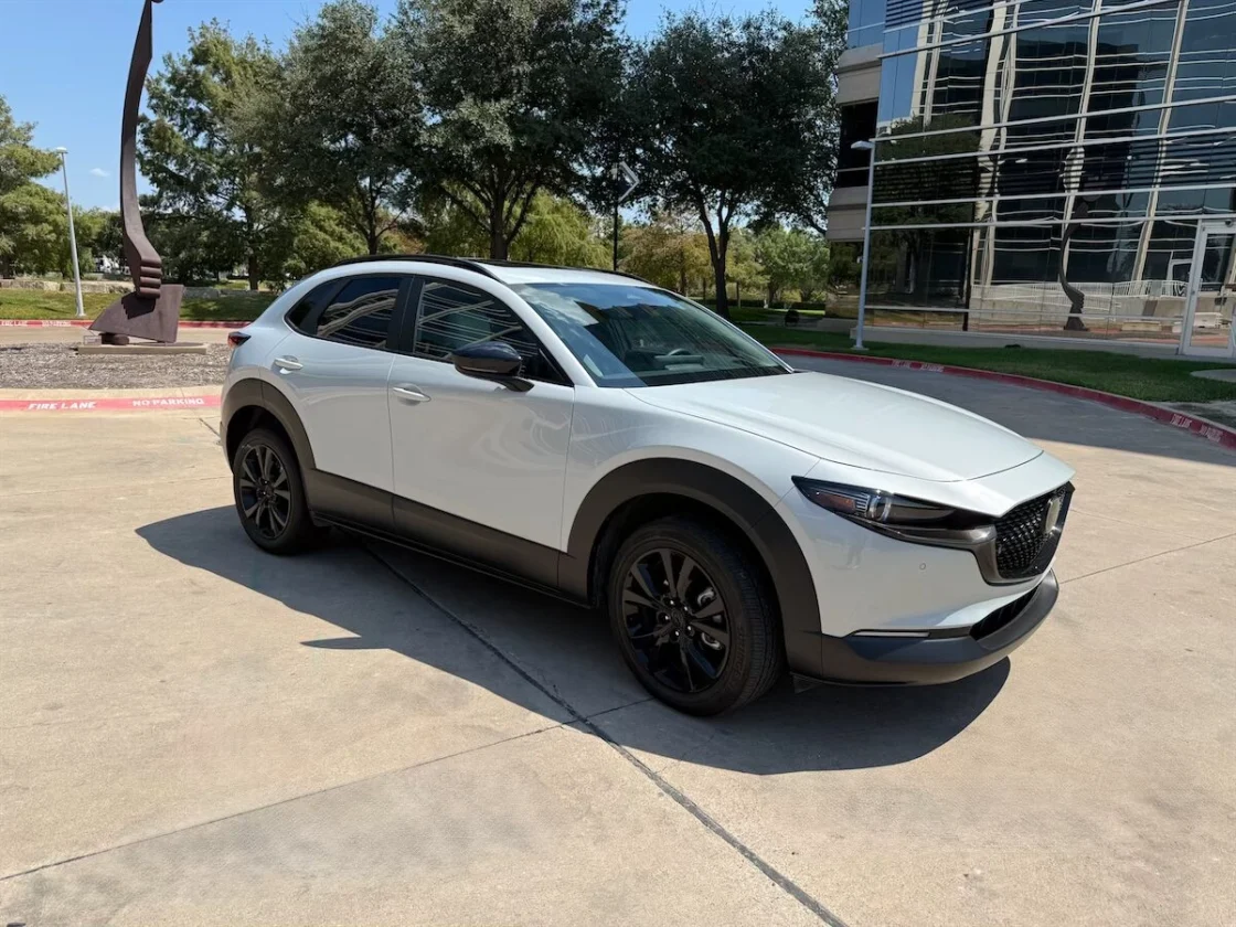 2026 Mazda CX-30 2.5 Turbo Aire Edition side profile in white