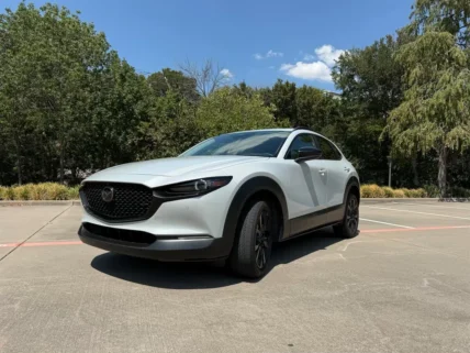 2026 Mazda CX-30 2.5 Turbo Aire Edition in white, front three-quarter view