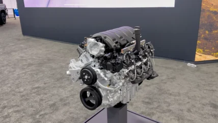 GM 6.6-liter L78 V8 engine on display at the State Fair of Texas