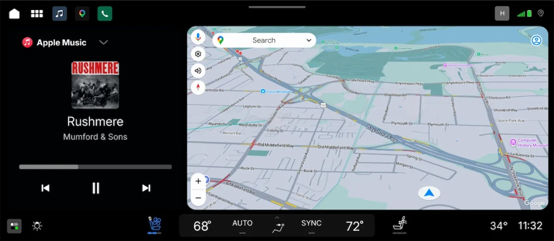 Split-view home screen layout on the 2027 Chevrolet Silverado