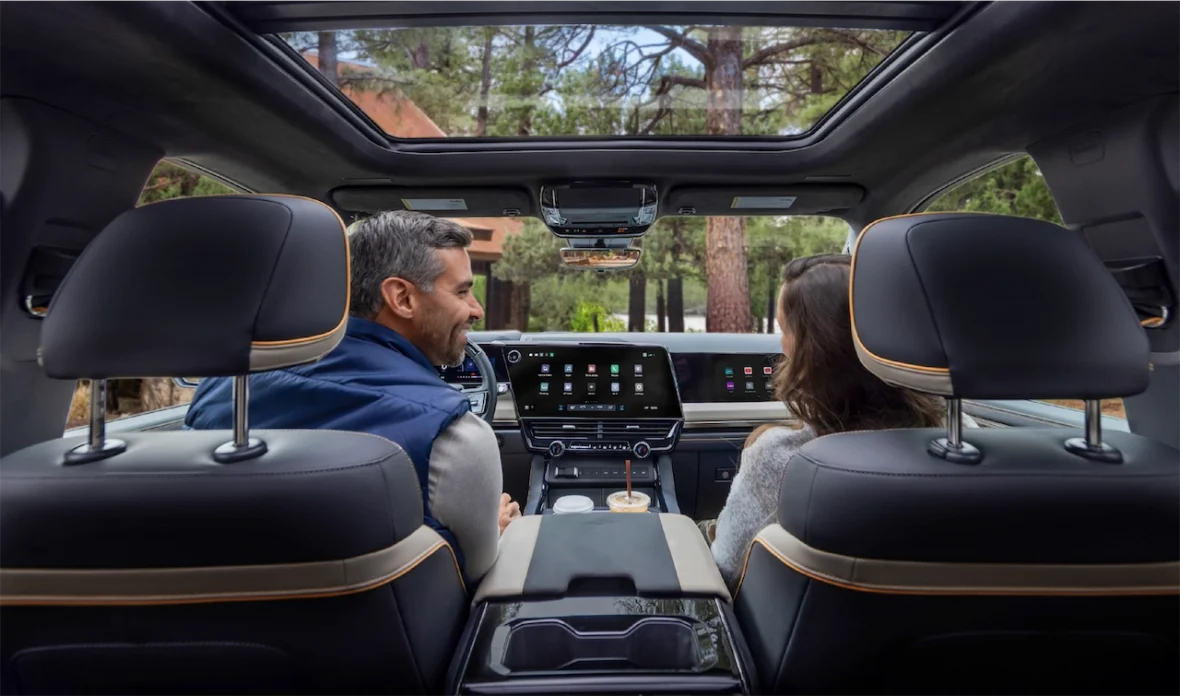Interior of the 2027 Chevrolet Silverado with its 16.3-inch center touchscreen