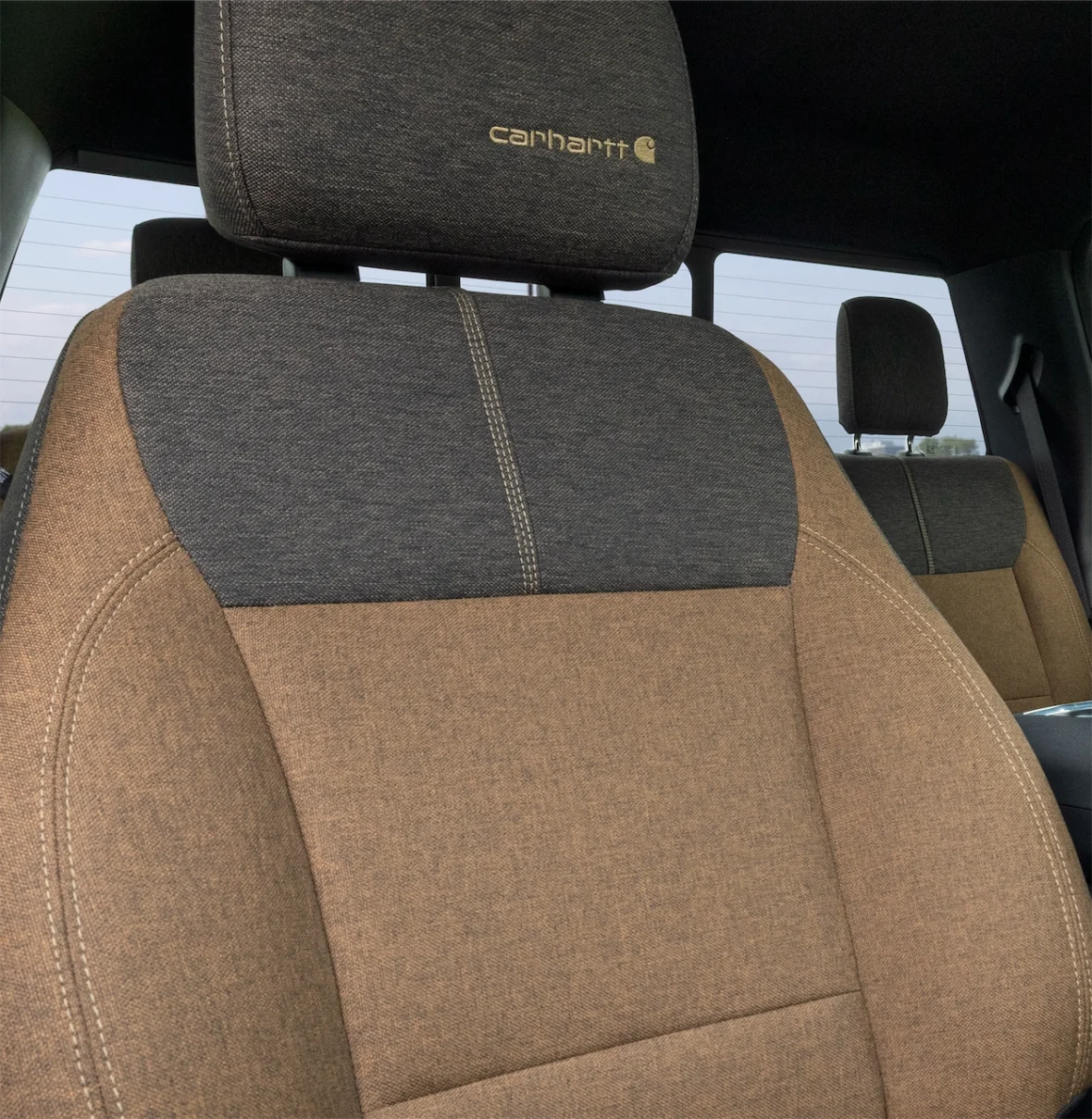 F-150 Carhartt two-tone seats with triple stitching
