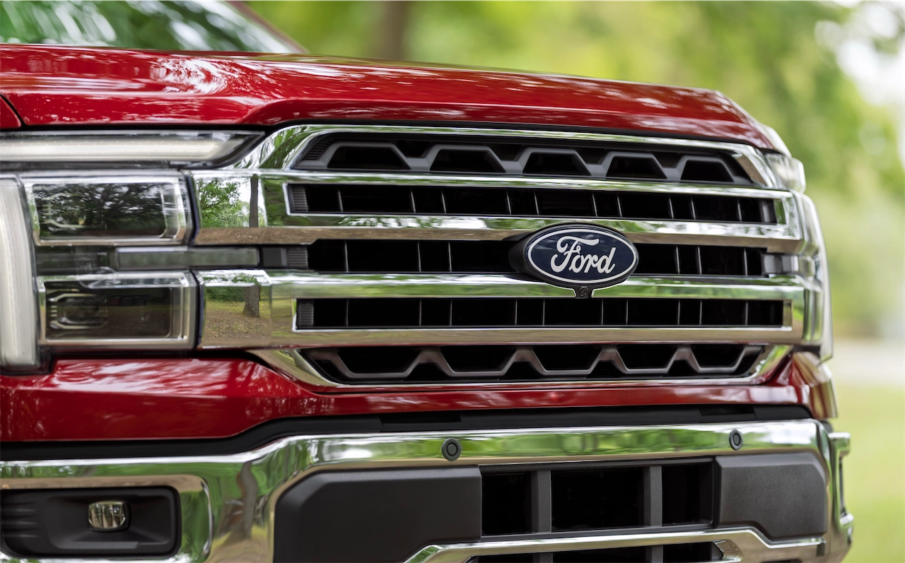 2027 Ford F-150 Lariat redesigned grille close-up