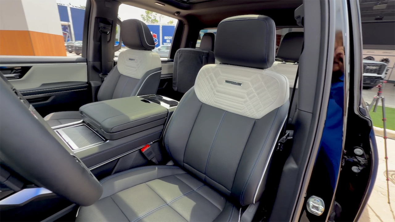 2027 GMC Sierra Denali front seats in premium leather alternative