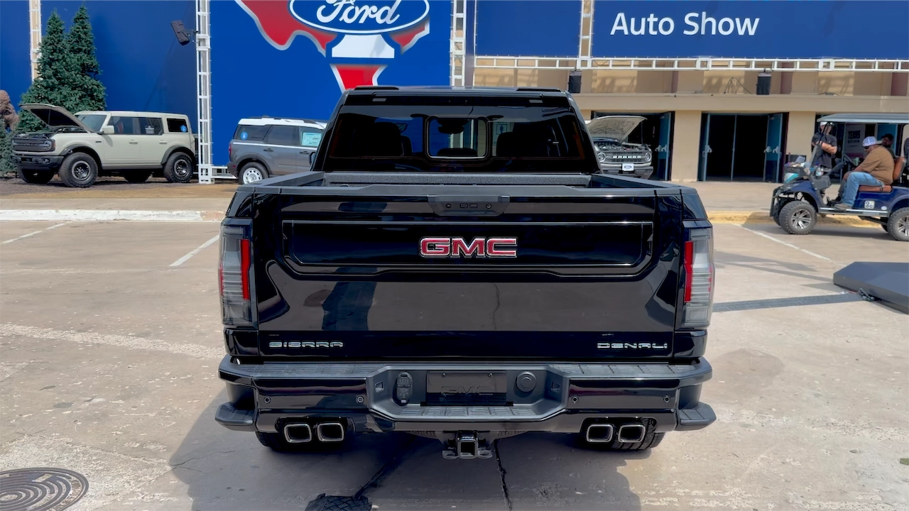 Rear view of the 2027 GMC Sierra Denali tailgate