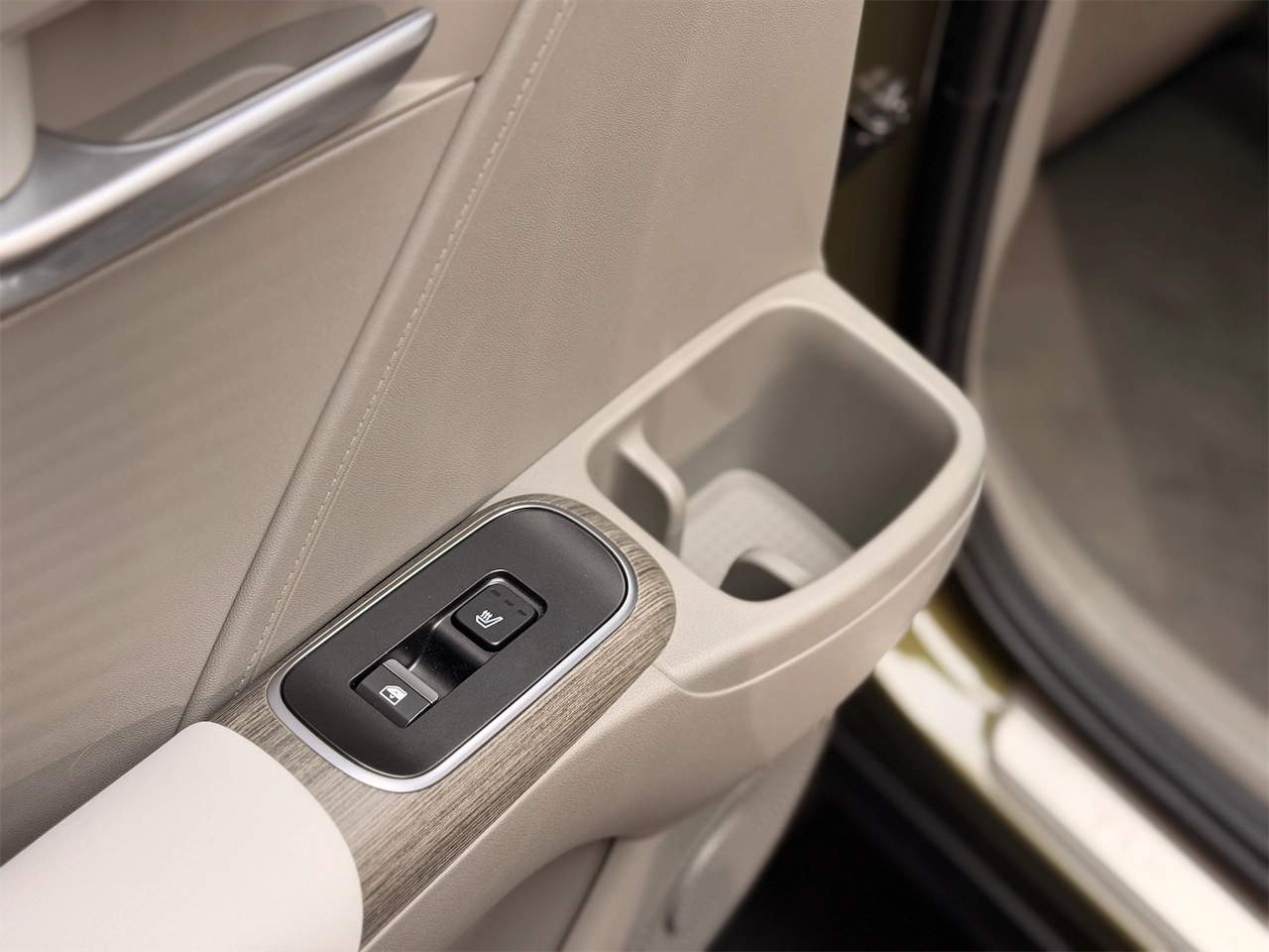 Rear door armrest and storage in the 2027 Hyundai Tucson