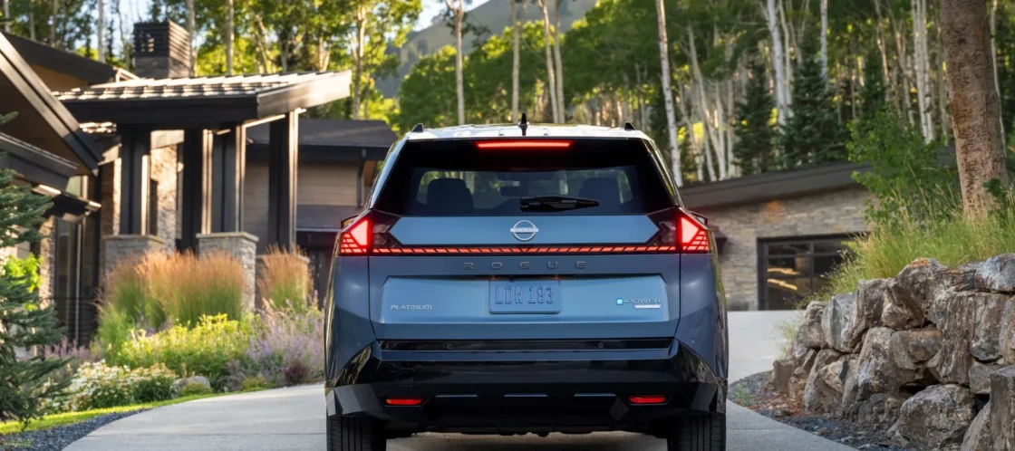 2027 Nissan Rogue Hybrid rear view