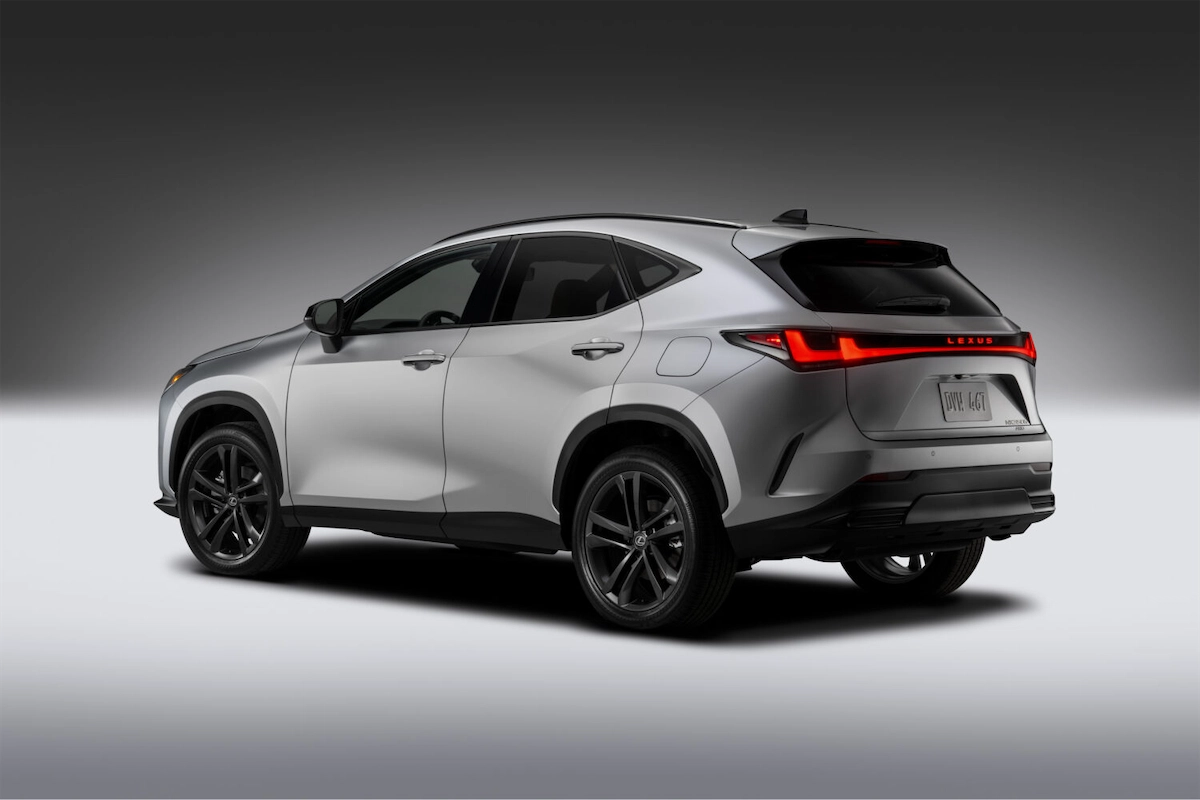2027 Lexus NX rear three-quarter view