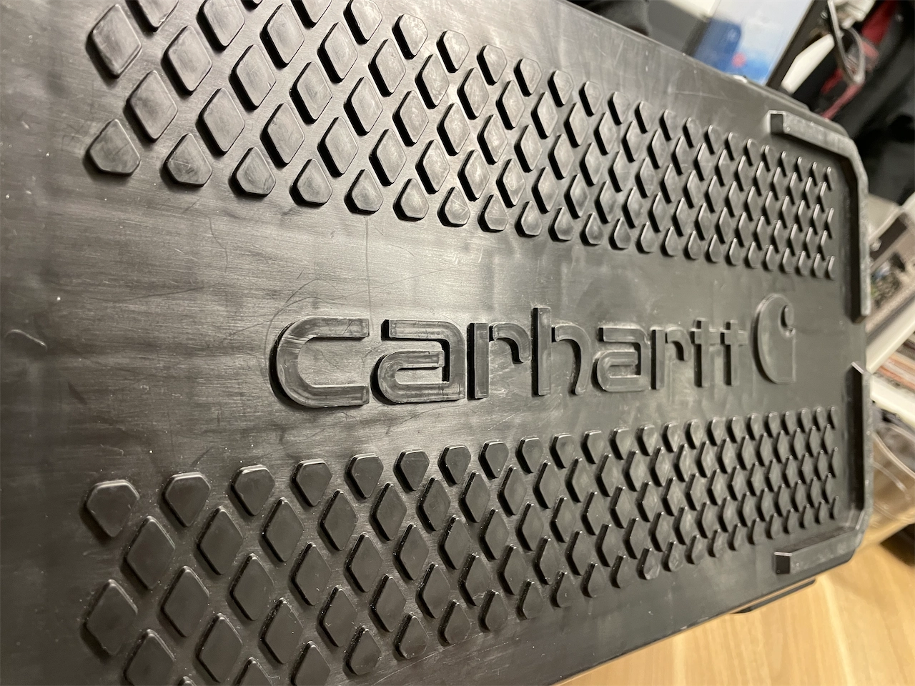 F-150 Carhartt all-weather floor mat close-up