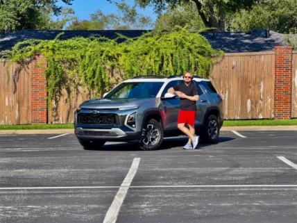 Cory Fourniquet with the 2026 Chevrolet Equinox ACTIV in Sterling Gray Metallic with a Summit White roof