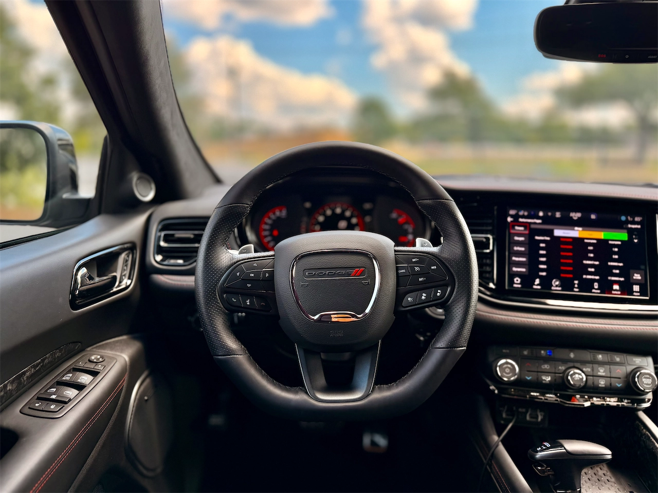 Steering wheel and gauges in the 2026 Dodge Durango R/T 392