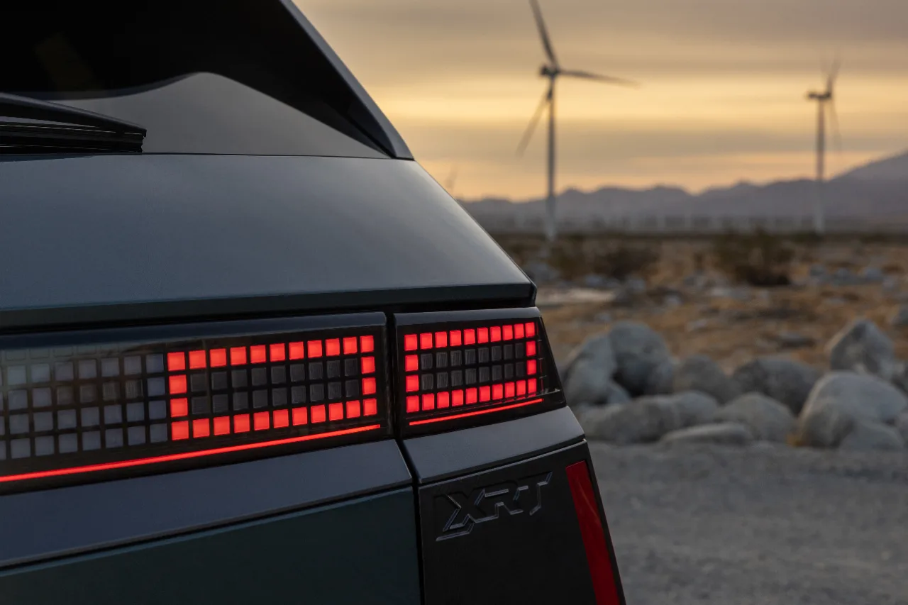 IONIQ 5 XRT pixel taillights at sunset