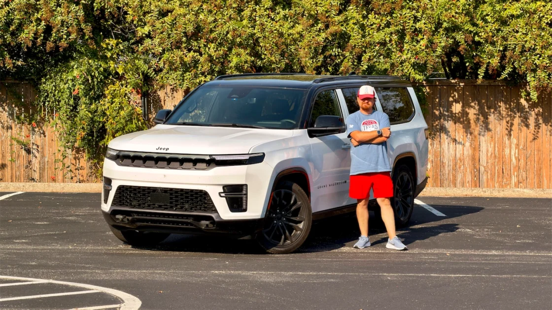Cory Fourniquet with the 2026 Jeep Grand Wagoneer L Summit Obsidian