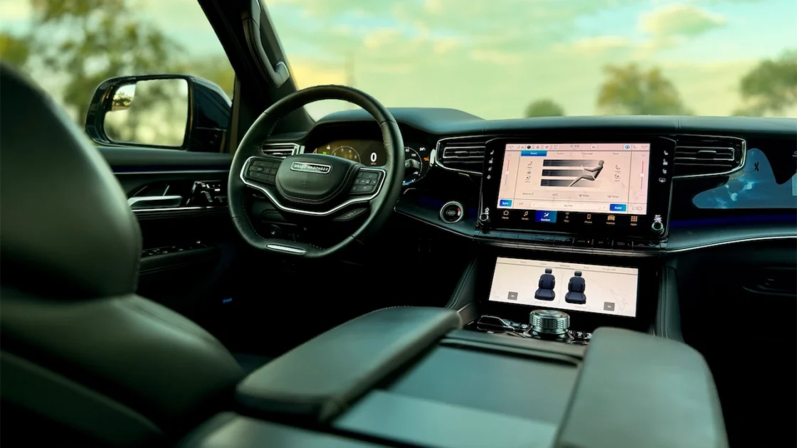 Dashboard screens in the 2026 Jeep Grand Wagoneer L