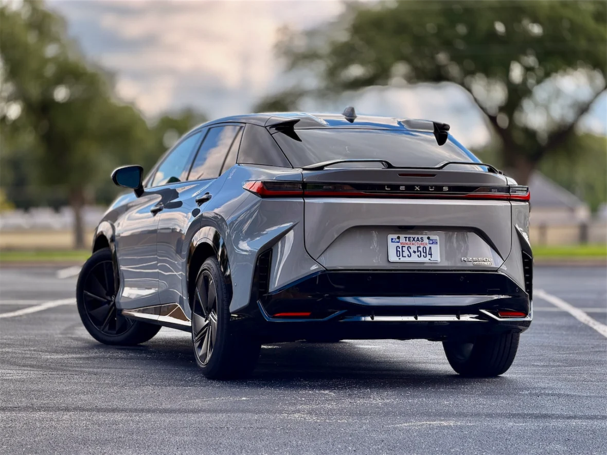 Electric luxury SUV rear view