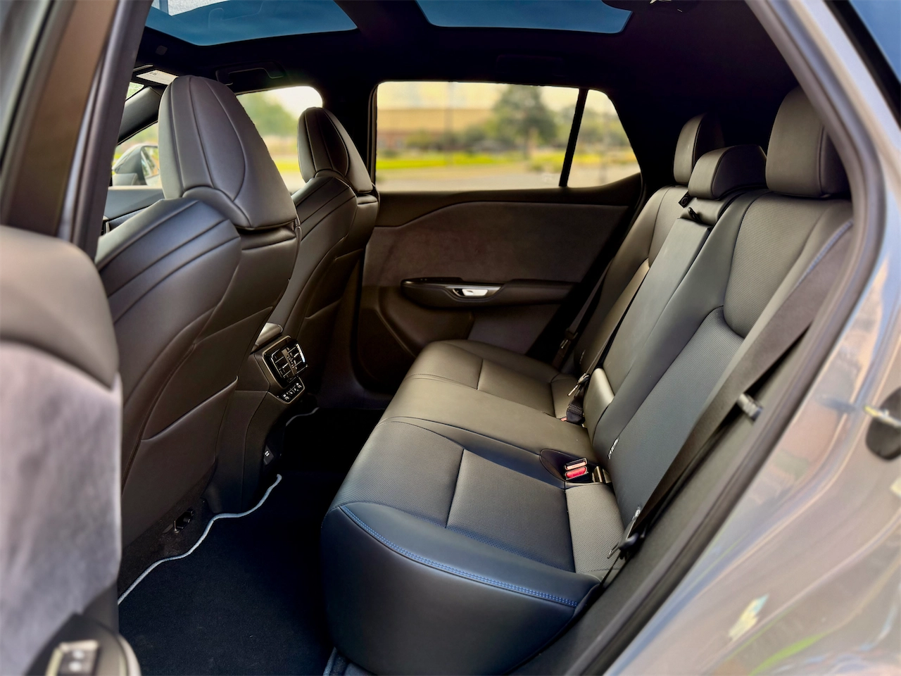 Spacious back seat with heated outboard seats and vents