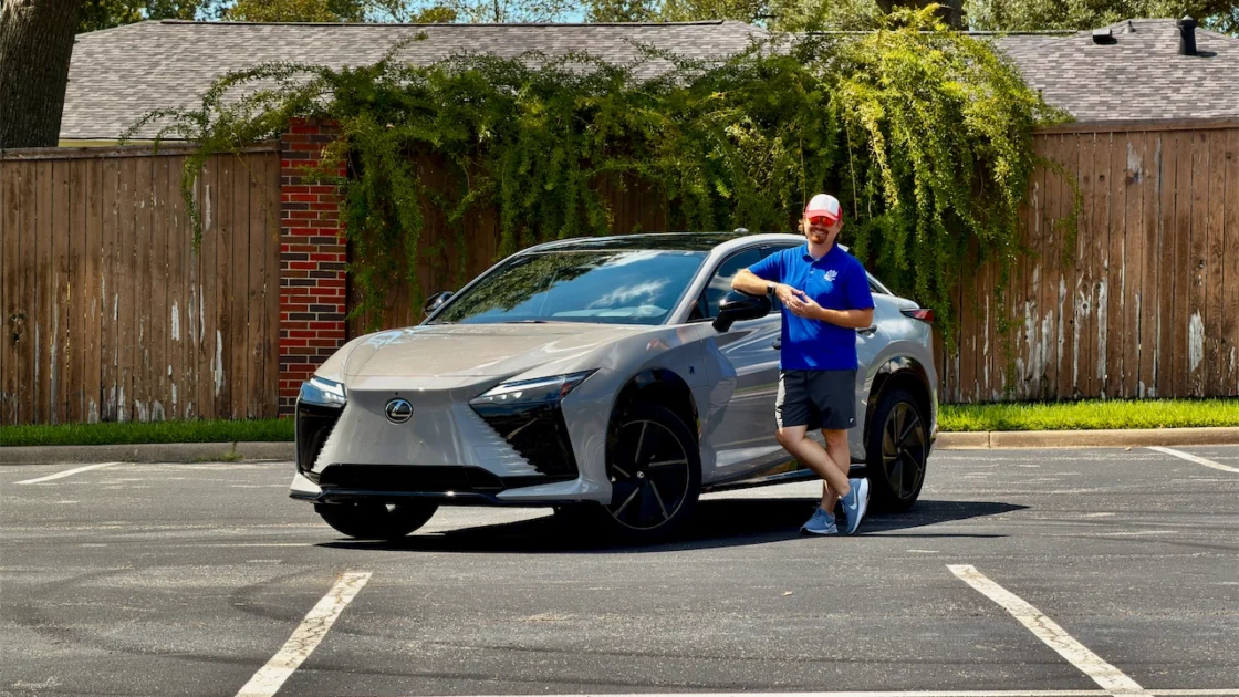 Cory Fourniquet with the 2026 Lexus RZ 550e F SPORT AWD