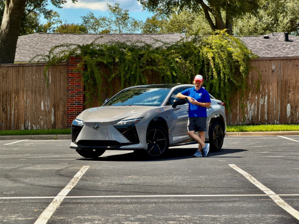 Cory Fourniquet with the 2026 Lexus RZ 550e F SPORT AWD