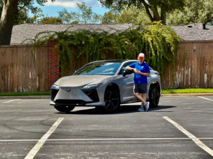 Cory Fourniquet with the 2026 Lexus RZ 550e F SPORT AWD