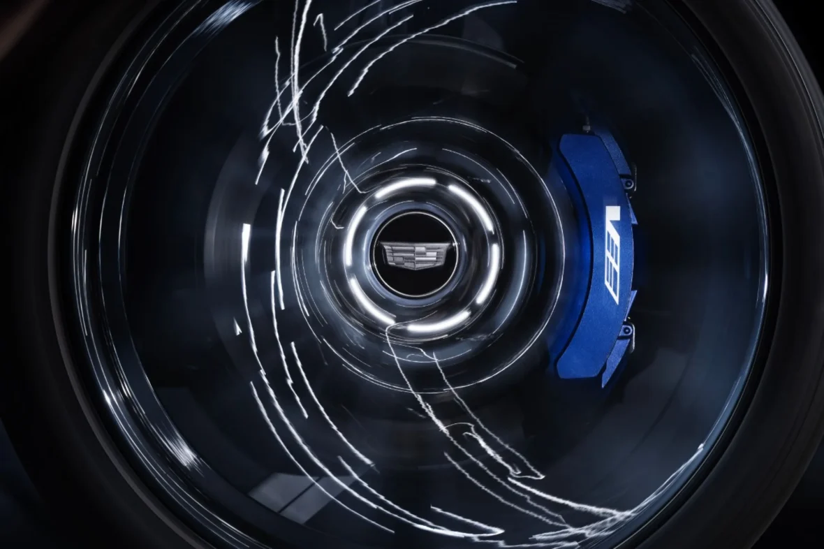 24-inch forged wheel with blue brake caliper