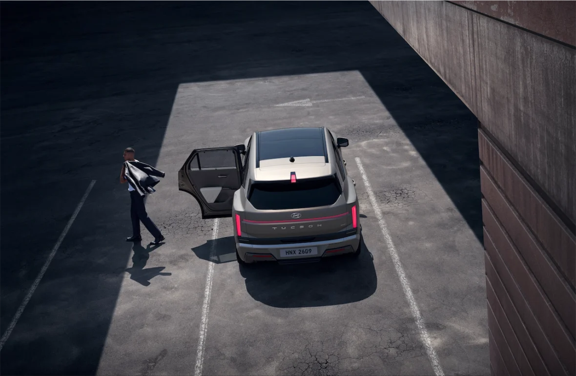 Open rear door of the 2027 Hyundai Tucson