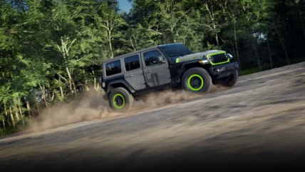 2027 Jeep Wrangler Switchback two-door and four-door models off-road