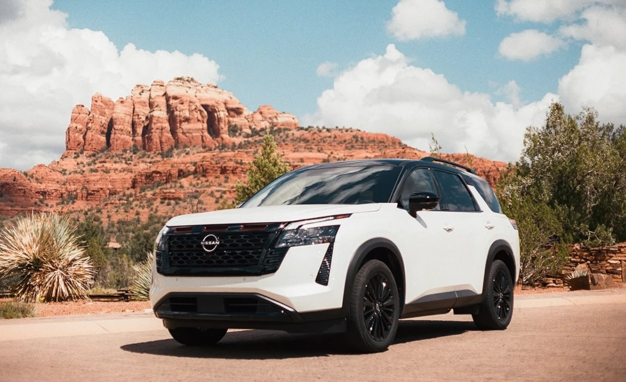 Front left three-quarter view of the 2027 Nissan Pathfinder Special Edition