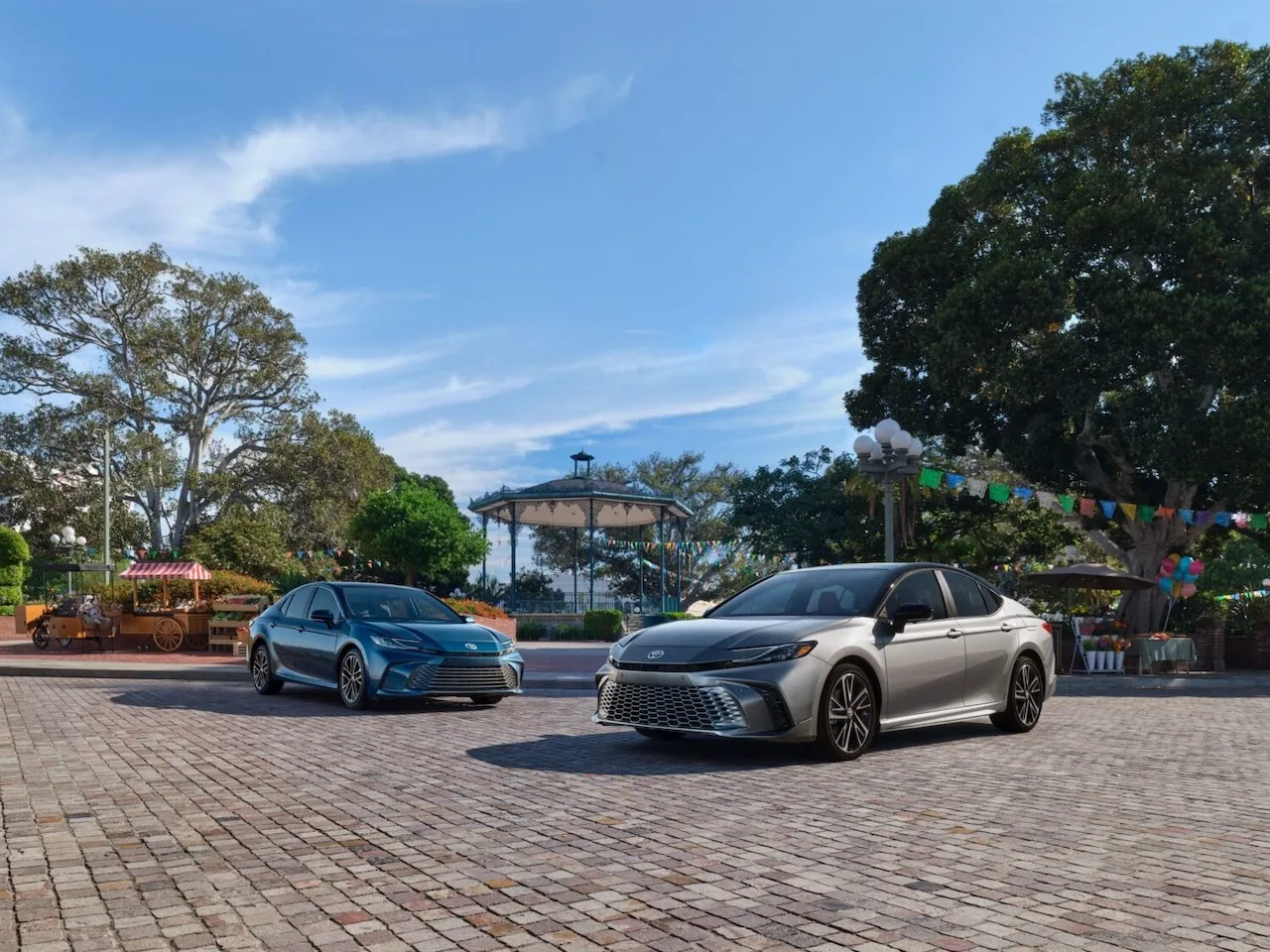 Several Toyota Camry sedans parked together outdoors