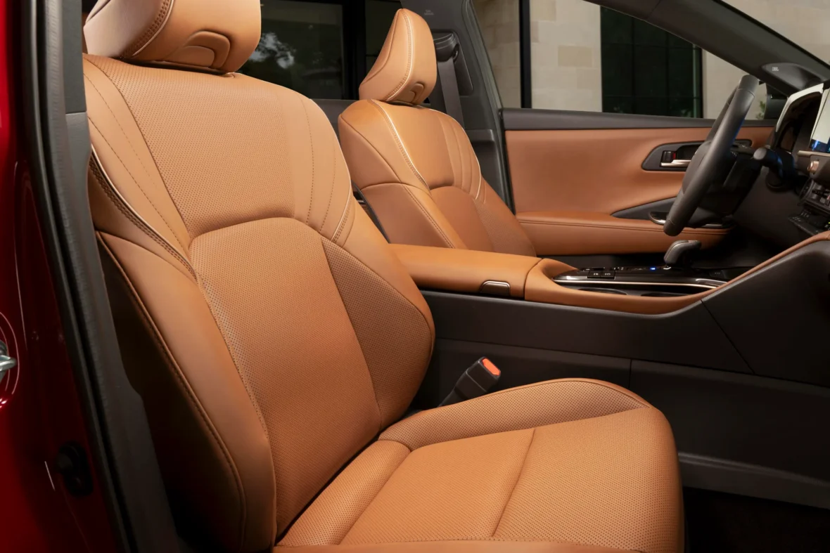 Saddle Tan leather front seats in the 2027 Toyota Crown Signia
