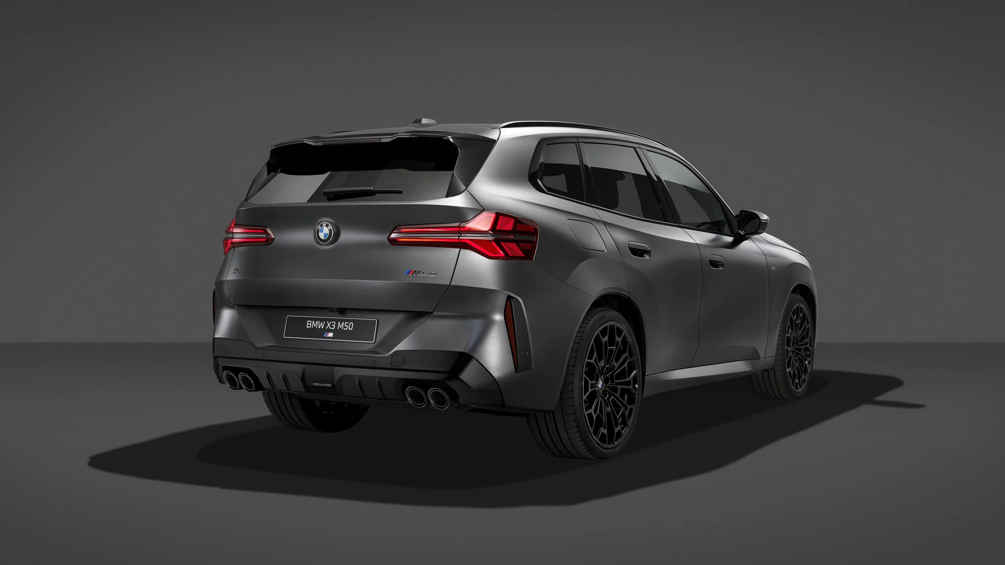 2027 BMW X3 M50 xDrive Black Package, rear three-quarter view