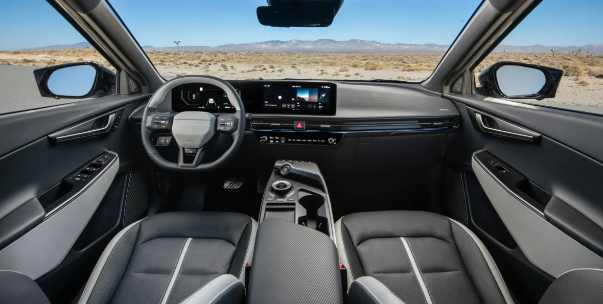 2027 Kia EV6 interior with dual 12.3-inch screens