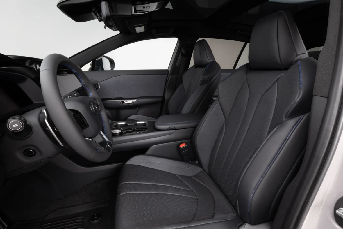 2027 Lexus RZ front seats with heated and ventilated cushions