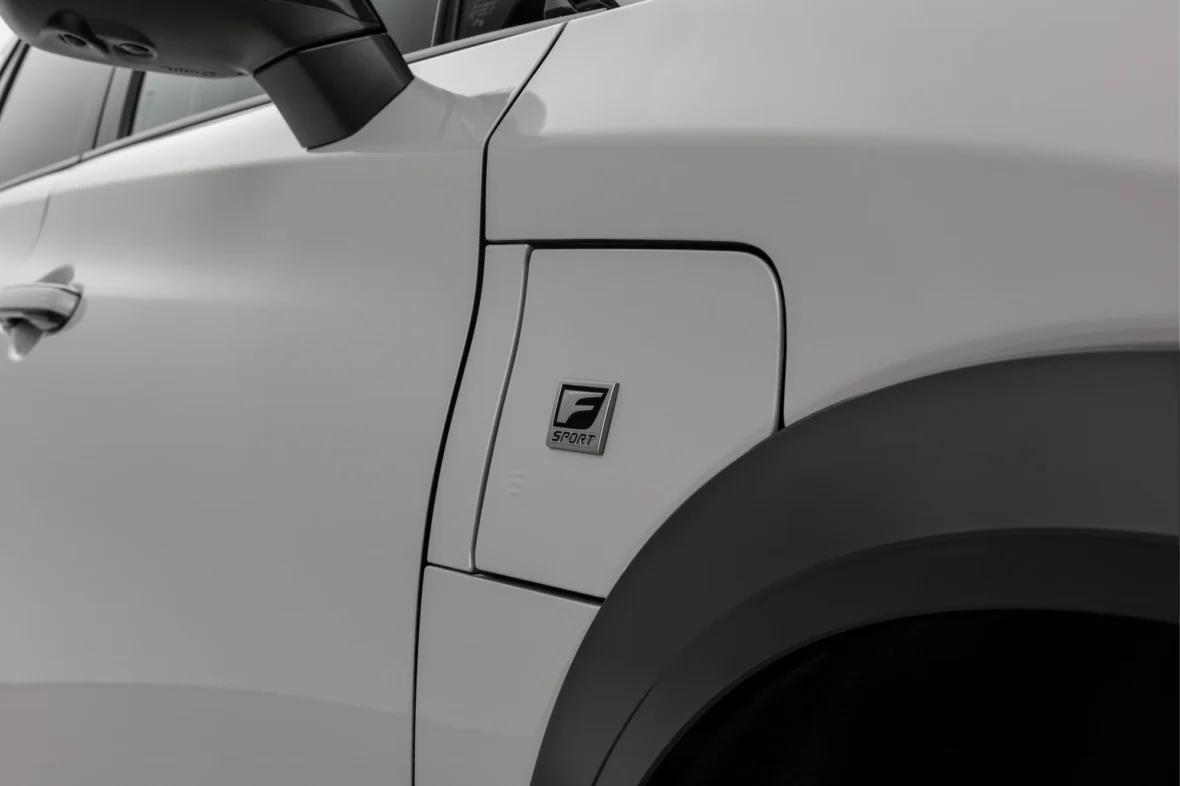2027 Lexus RZ charging port door on the passenger side